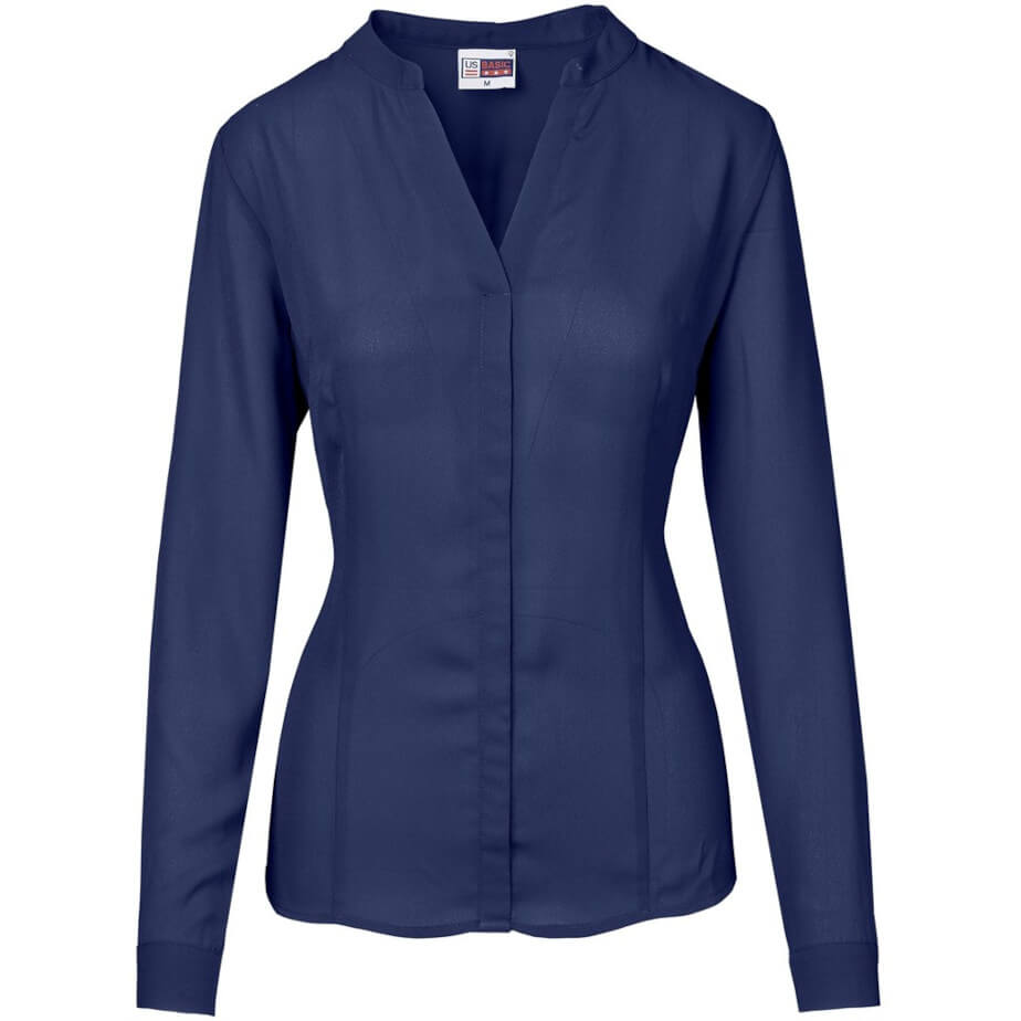 Ladies Long Sleeve Ava Navy